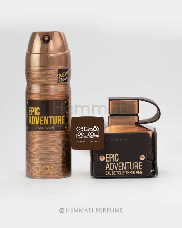 اپک ادونچر - Epic Adventure / گروه بویایی : چوبی معطر (Woody Aromatic) چوبی معطر (Woody Aromatic) / طبع : گرم / نام برند : امپر / کشور مبدأ : اماراتی / غلظت : ادو تویلت
