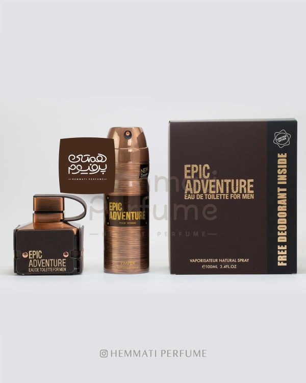 اپک ادونچر - Epic Adventure / گروه بویایی : چوبی معطر (Woody Aromatic) چوبی معطر (Woody Aromatic) / طبع : گرم / نام برند : امپر / کشور مبدأ : اماراتی / غلظت : ادو تویلت