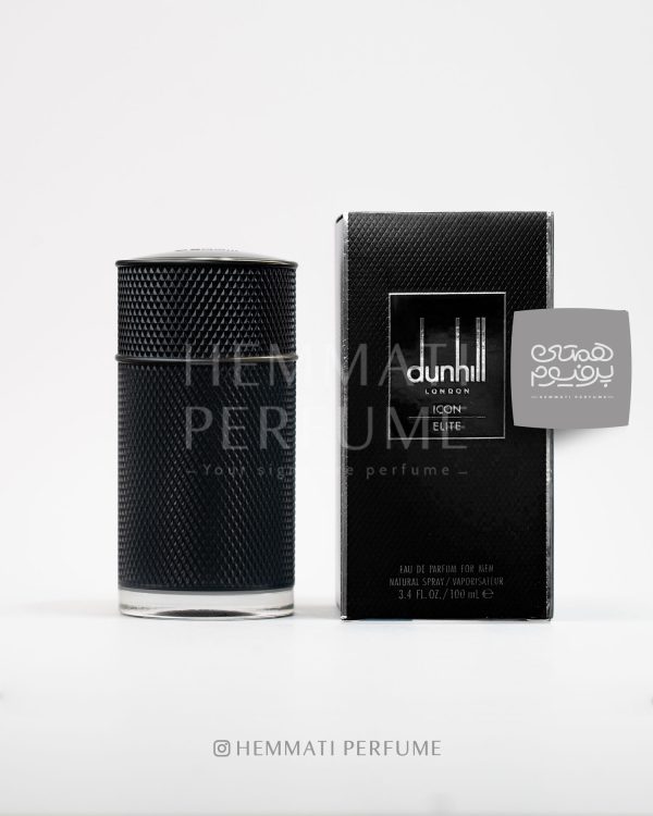 دانهیل ایکون الیت (مشکی) | dunhill - Dunhill Icon Elite / گروه بویایی :  چوبی ادویه‌ای (Woody Spicy) / طبع : گرم / نام برند : دانهیل / کشور مبدأ : انگلستان / غلظت : ادو پرفیوم مناسب برای : آقایان / مناسب فصل : پاییز و زمستان / اسانس اولیه: ترنج ، هل ، لیمو ترش سبز، نارنج / اسانس میانی : سالویا ، خس خس ، فلفل ، سرو کوهی / اسانس پایه : چوب صندل سفید ، لابدانیوم، جیر ، چوب آبنوس